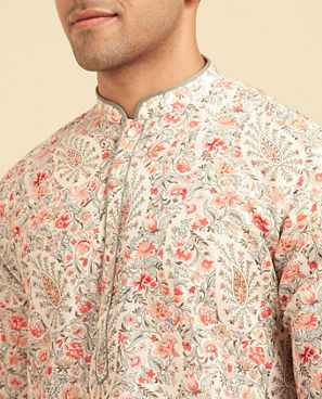 Diwas Men Elegant Cream Kurta