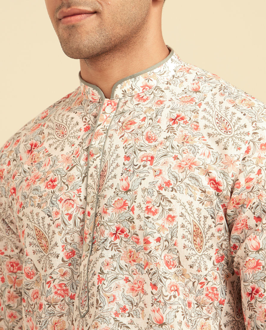 Diwas Men Elegant Cream Kurta