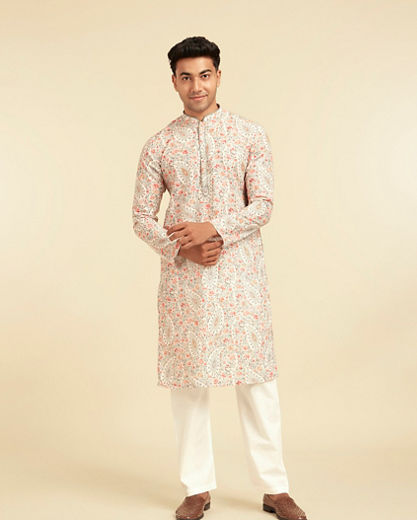 Diwas Men Elegant Cream Kurta