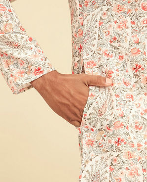 Diwas Men Elegant Cream Kurta