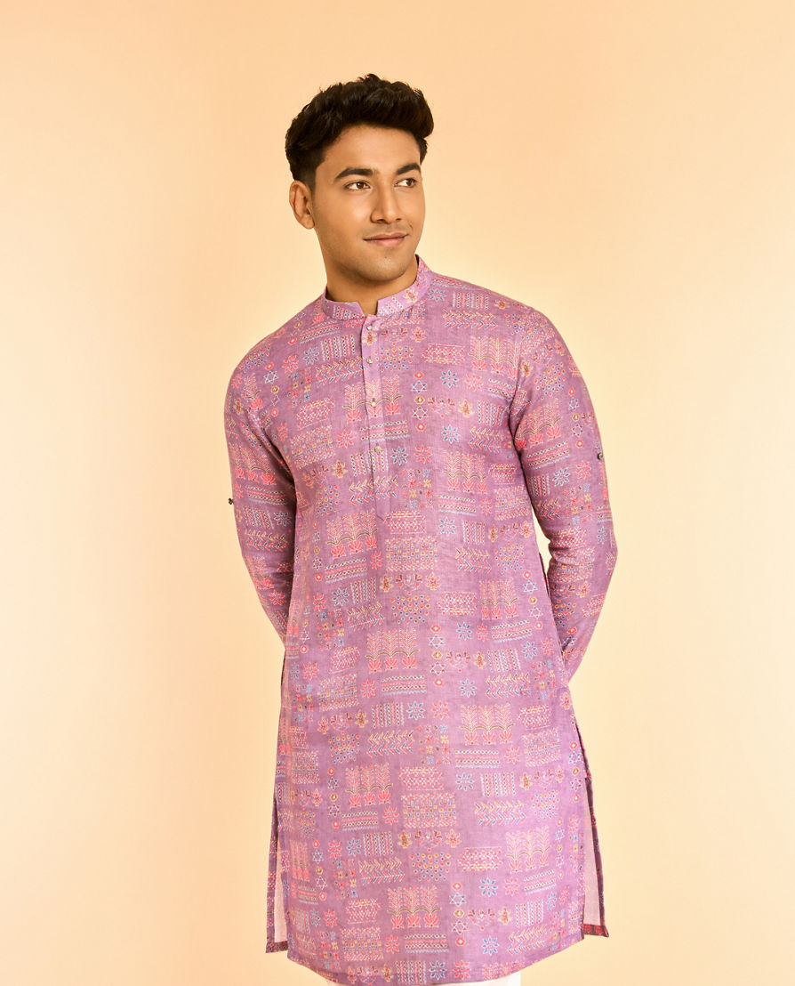 Diwas Men Sublime Lilac Kurta