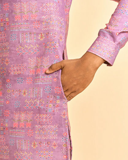 Diwas Men Sublime Lilac Kurta