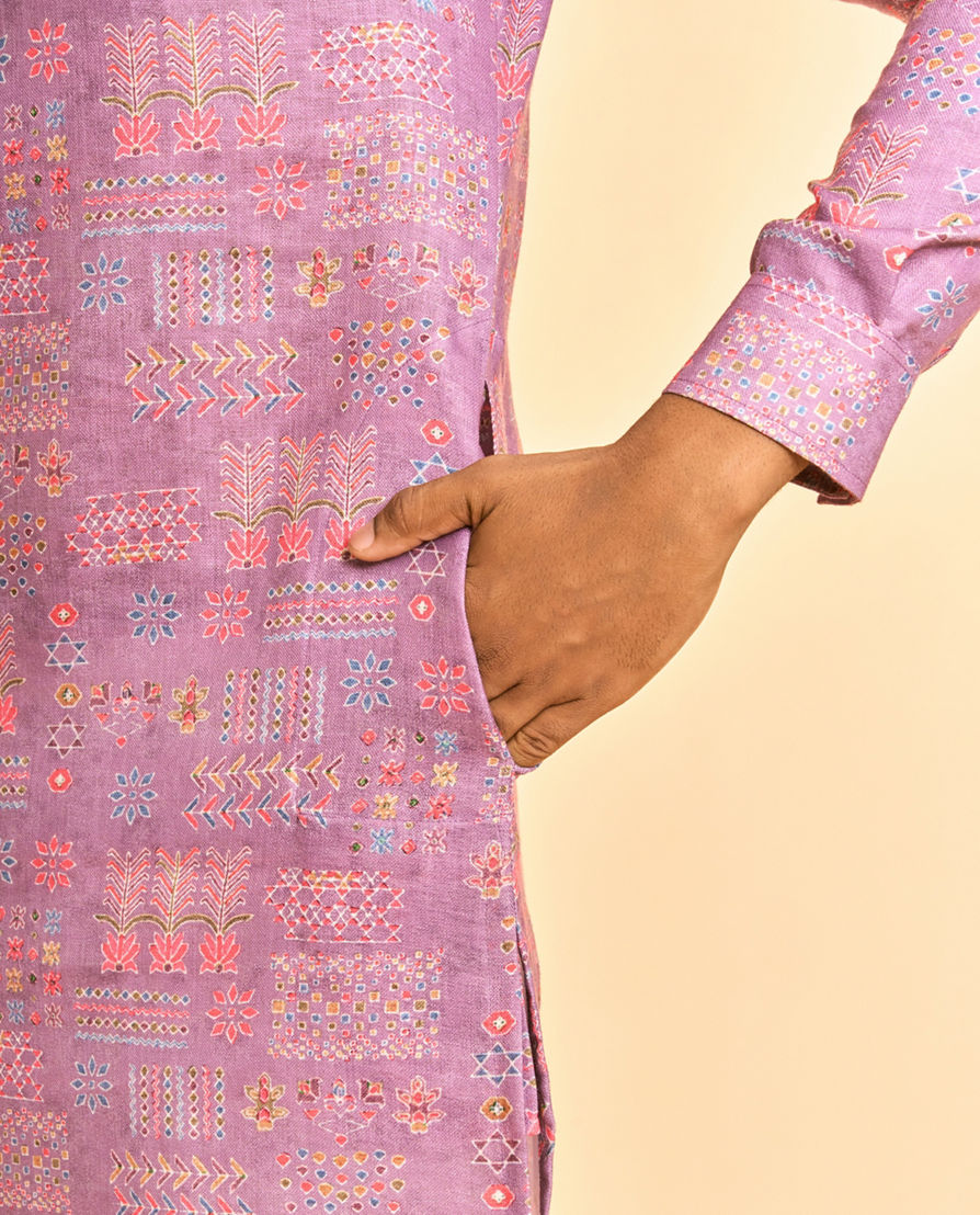 Diwas Men Sublime Lilac Kurta