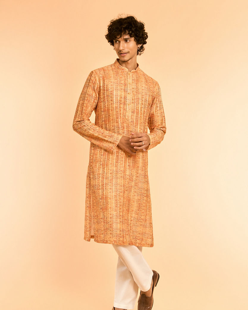 Diwas Men Radiant Mustard Festive Kurta