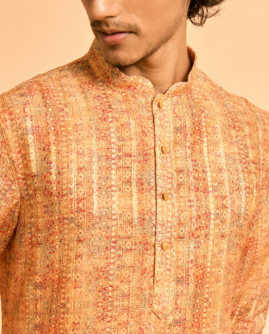 Diwas Men Radiant Mustard Festive Kurta