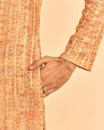 Diwas Men Radiant Mustard Festive Kurta