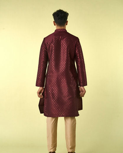 Diwas Men Majestic Maroon Splendor Kurta