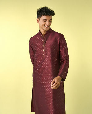 Diwas Men Majestic Maroon Splendor Kurta