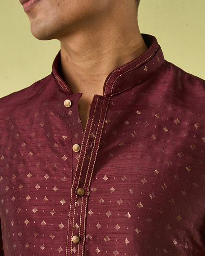 Diwas Men Majestic Maroon Splendor Kurta
