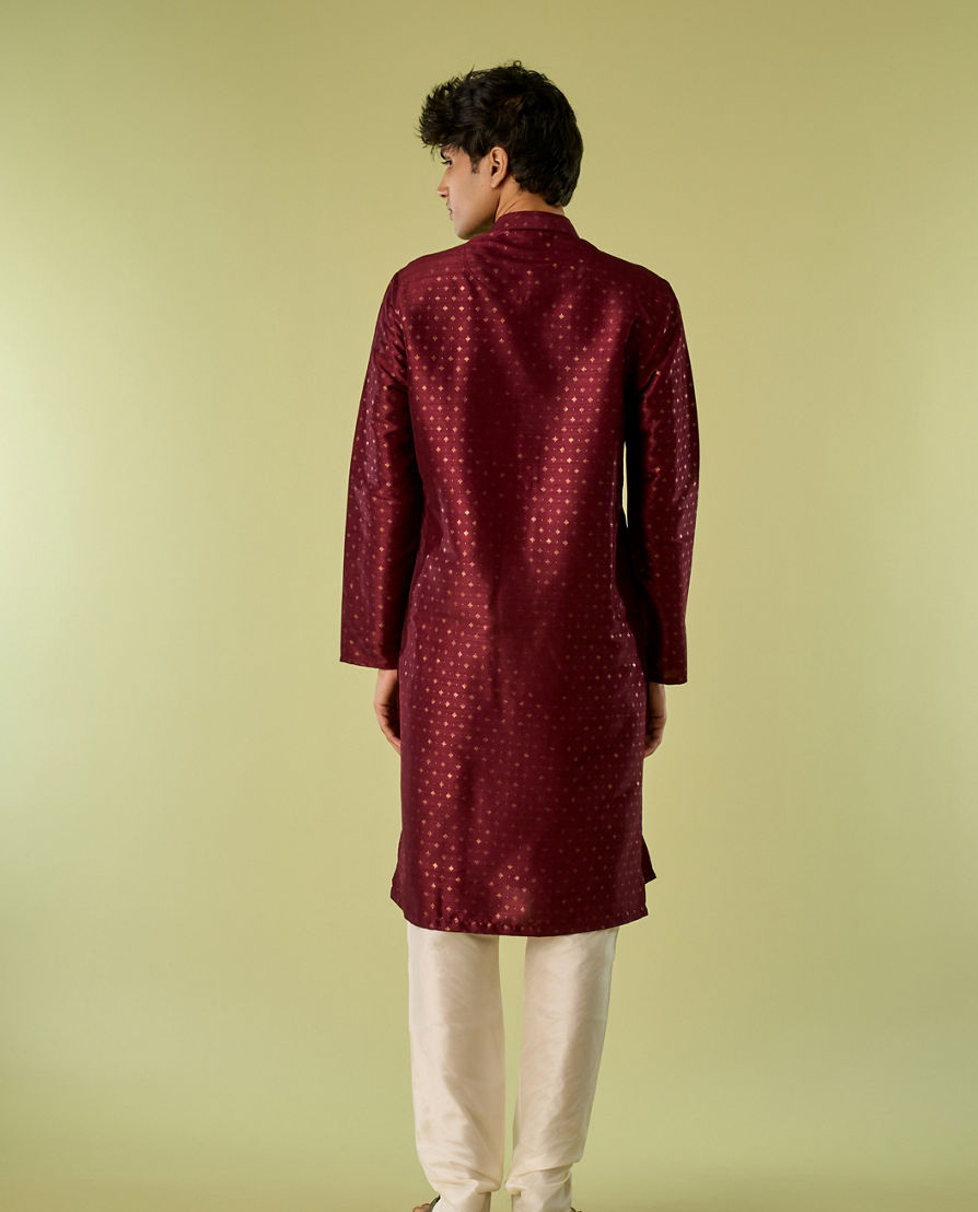 Diwas Men Majestic Maroon Splendor Kurta