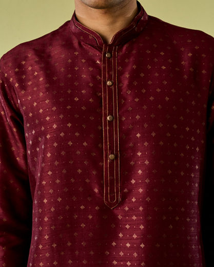 Diwas Men Majestic Maroon Splendor Kurta