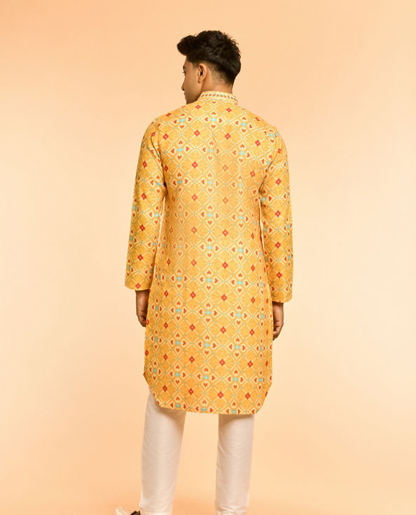 Diwas Men Mustard Majestic Kurta