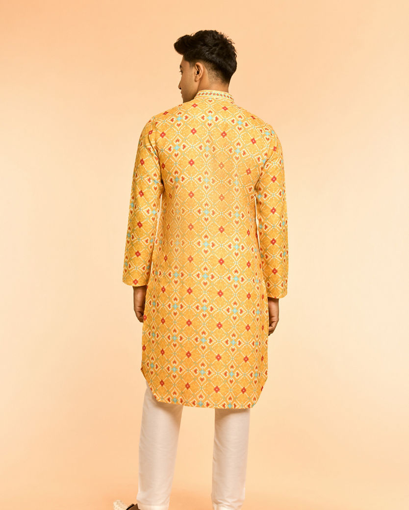 Diwas Men Mustard Majestic Kurta