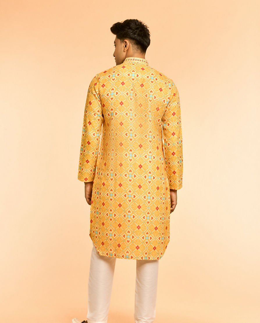Diwas Men Mustard Majestic Kurta