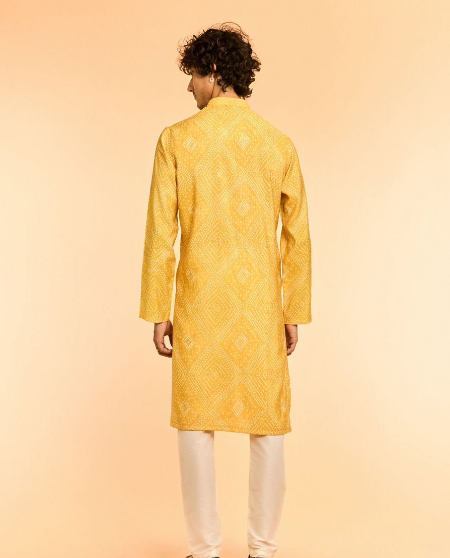 Diwas Men Sunlit Elegance Yellow Kurta