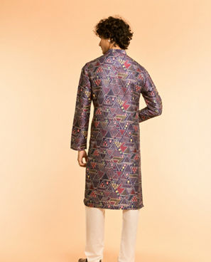 Diwas Men Elegant Dark Blue Kurta