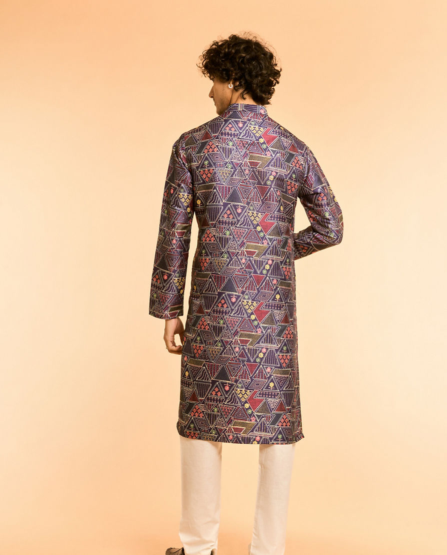 Diwas Men Elegant Dark Blue Kurta