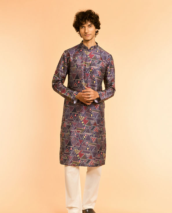 Diwas Men Elegant Dark Blue Kurta