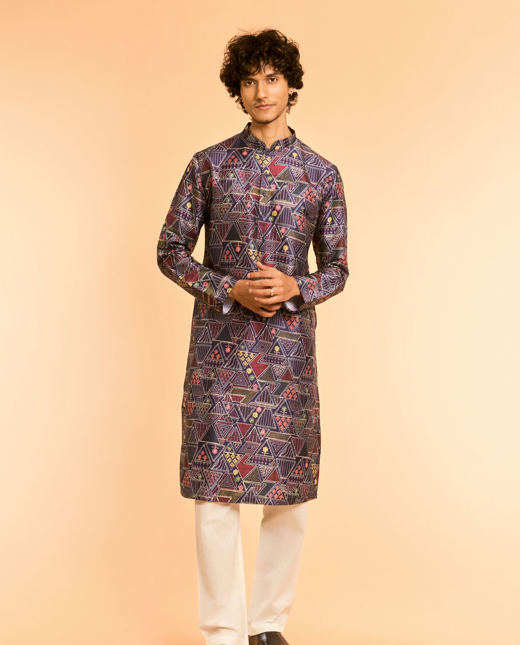 Diwas Men Elegant Dark Blue Kurta