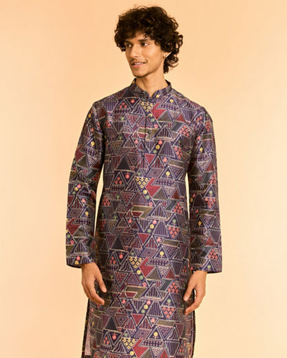 Diwas Men Elegant Dark Blue Kurta