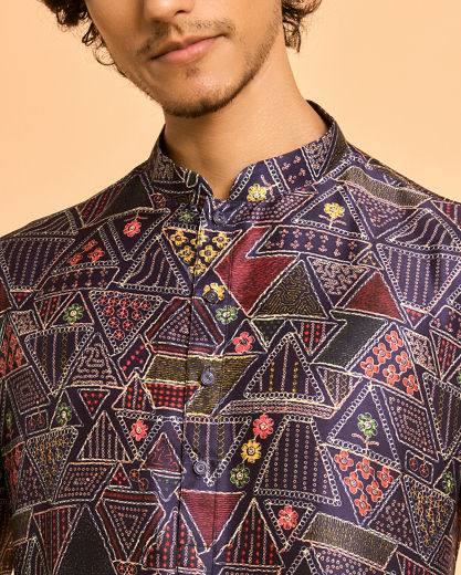 Diwas Men Elegant Dark Blue Kurta