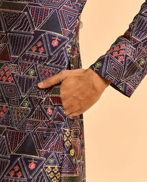 Diwas Men Elegant Dark Blue Kurta