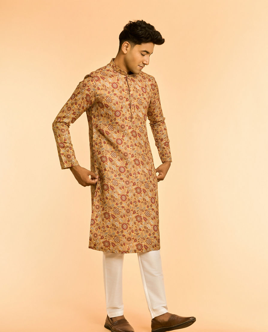 Diwas Men Mustard Mystique Kurta