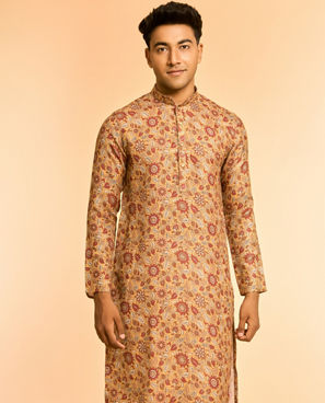 Diwas Men Mustard Mystique Kurta