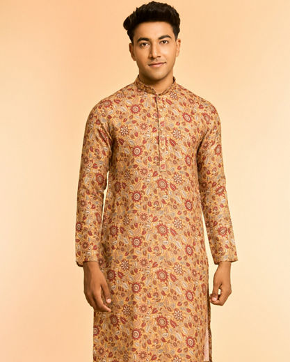Diwas Men Mustard Mystique Kurta