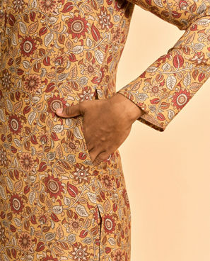 Diwas Men Mustard Mystique Kurta