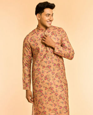 Diwas Men Mehndi Green Majestic Kurta