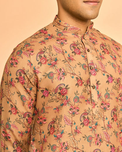 Diwas Men Mehndi Green Majestic Kurta