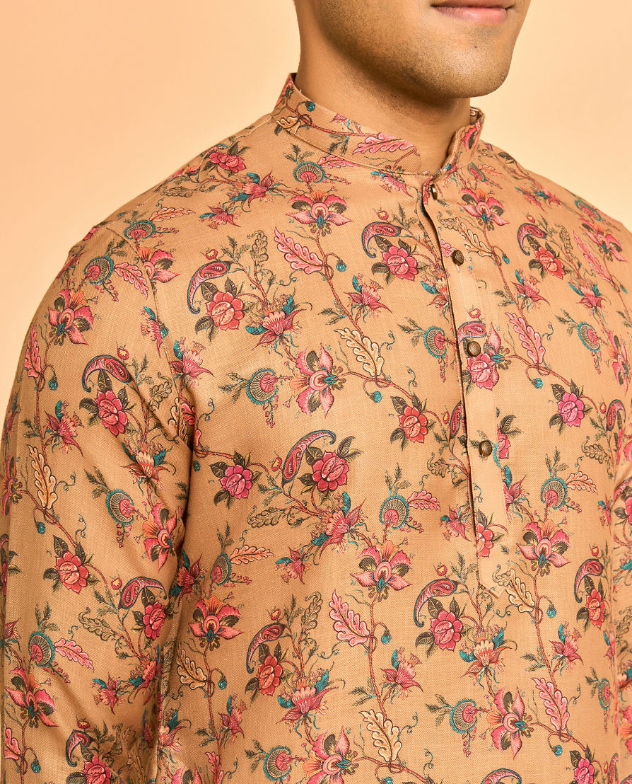 Diwas Men Mehndi Green Majestic Kurta