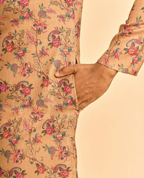 Diwas Men Mehndi Green Majestic Kurta