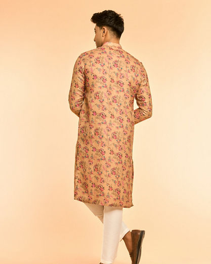 Diwas Men Mehndi Green Majestic Kurta