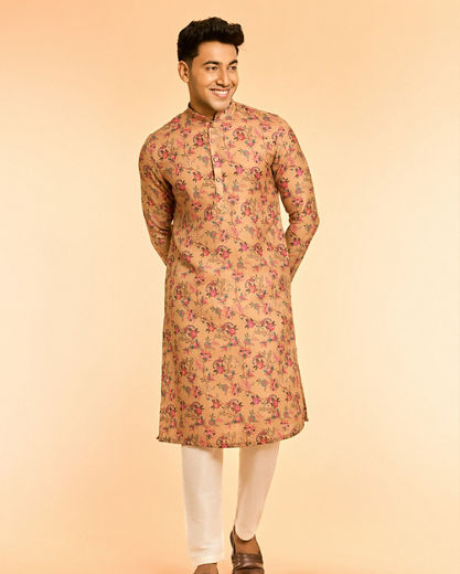 Diwas Men Mehndi Green Majestic Kurta