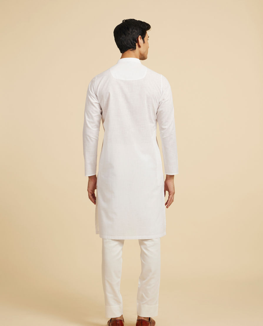 Diwas Men Exquisite White Cotton Kurta