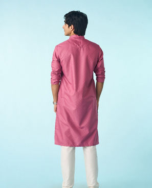 Diwas Men Dusty Pink Royal Splendour Kurta Pajama