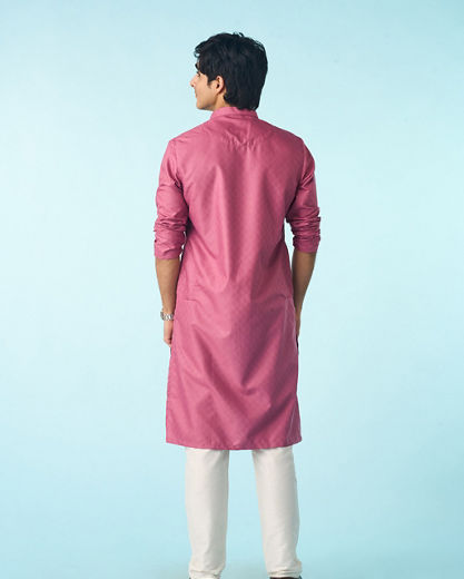 Diwas Men Dusty Pink Royal Splendour Kurta Pajama
