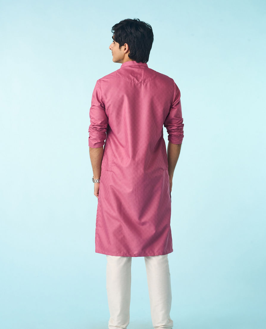 Diwas Men Dusty Pink Royal Splendour Kurta Pajama