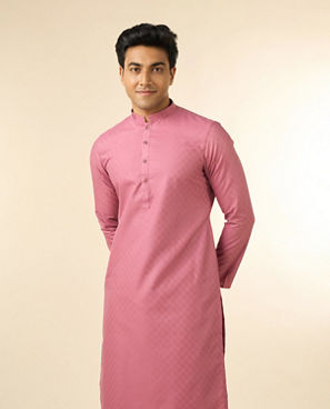 Diwas Men Dusty Pink Elegance Kurta
