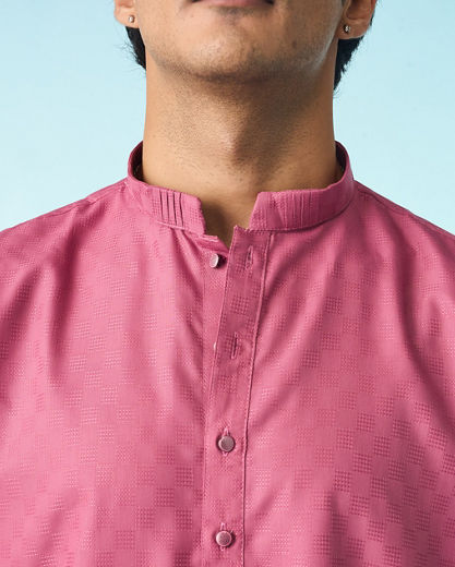 Diwas Men Dusty Pink Royal Splendour Kurta Pajama