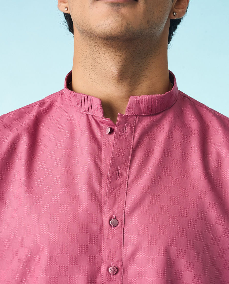 Diwas Men Dusty Pink Royal Splendour Kurta Pajama