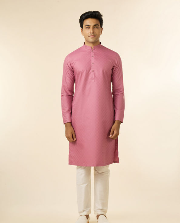 Diwas Men Dusty Pink Elegance Kurta