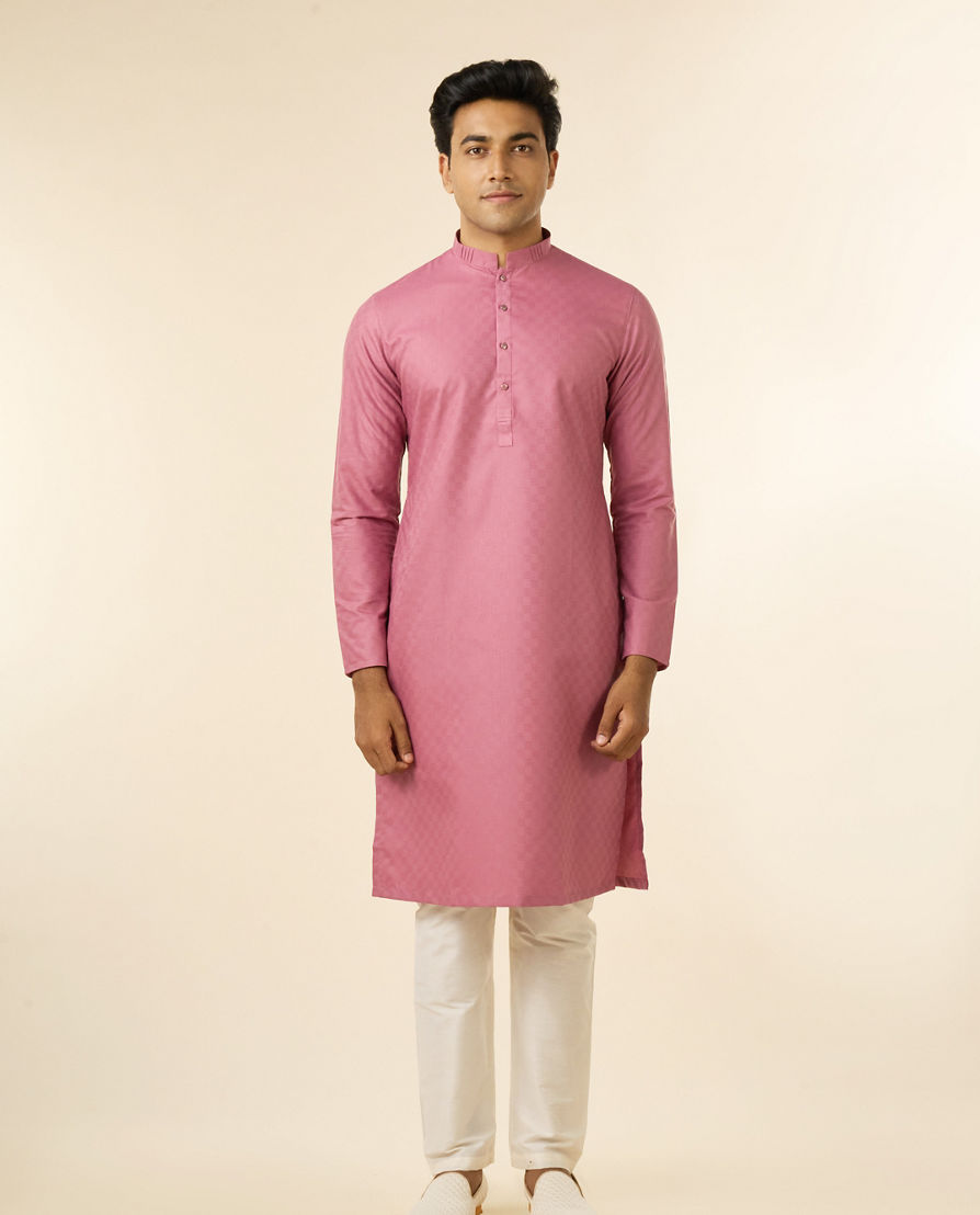 Diwas Men Dusty Pink Elegance Kurta