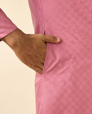 Diwas Men Dusty Pink Elegance Kurta