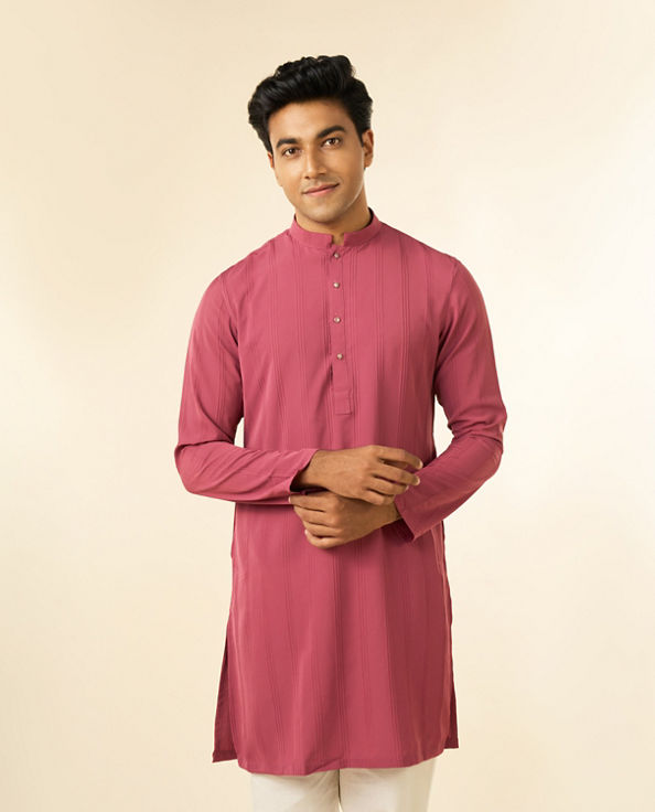 Diwas Men Resplendent Dusty Pink Kurta