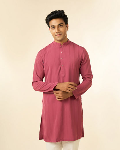 Diwas Men Resplendent Dusty Pink Kurta