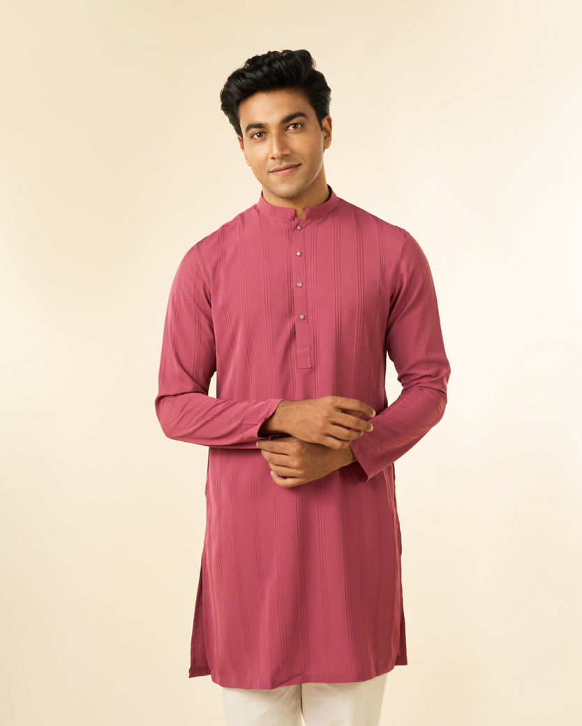 Diwas Men Resplendent Dusty Pink Kurta