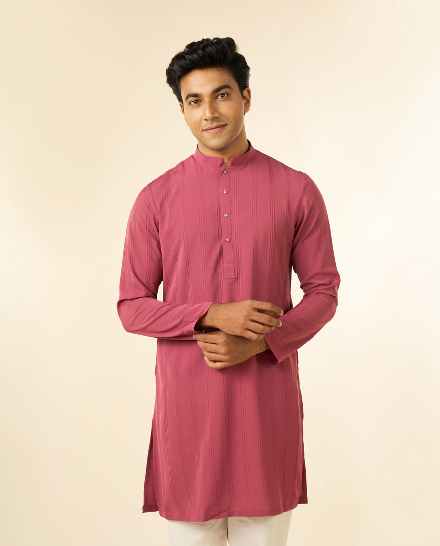 Diwas Men Resplendent Dusty Pink Kurta